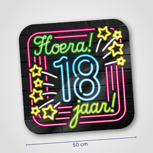 Huldeschild Neon 18 jaar Huldeschild Neon 18 jaar